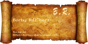 Borhy Róbert névjegykártya